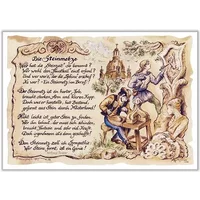 Zunftbild Steinmetz auf Antikpapier im A4-Format