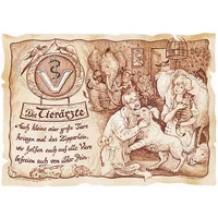 Zunftbild Tierarzt auf Antikpapier im A4-Format