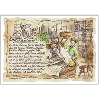 Zunftbild Bauleiter auf Antikpapier im A4-Format