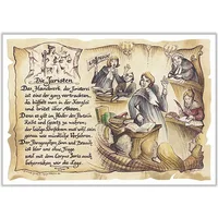 Zunftbild Jurist auf Antikpapier im A4-Format