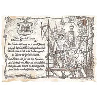Zunftbild Gerüstbauer auf Antikpapier im A4-Format