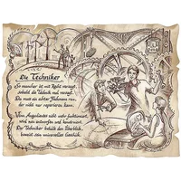 Zunftbild Techniker auf Antikpapier im A4-Format
