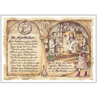 Zunftbild Apotheker auf Antikpapier im A4-Format