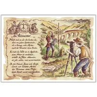Zunftbild Vermesser auf Antikpapier im A4-Format