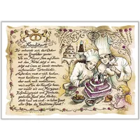 Zunftbild Konditor auf Antikpapier im A4-Format