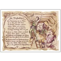 Zunftbild Trockenbauer auf Antikpapier im A4-Format