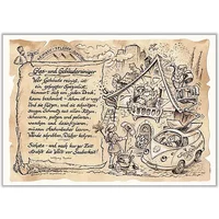 Zunftbild Glas- und Gebäudereiniger auf Antikpapier im A4-Format