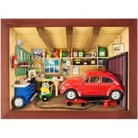 3D-Wandbild Autowerkstatt