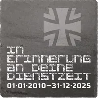 1aGeschenkeshop 11% Rabatt Schieferplatte zur Dienstauszeichnung mit Logo und Text