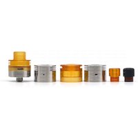 (Ships from Germany)ULTON Parvum Style 22mm RDA Rebuildable Dripping Atomizer w/BF Pin - Silver