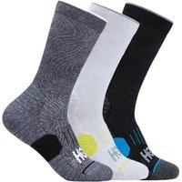Chaussettes Hoka Pack de Trois Noir Blanc, Taille S