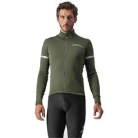 Maillot Castelli à manches longues Fondo 2 FZ Vert, Taille S