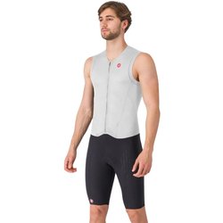 Castelli Free San Remo 3 Sleeveless Tri Suit White Black, Size Xl