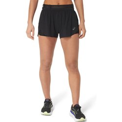 Pantaloncini Asics Metarun Split Nero Donna, Taglia Xs.