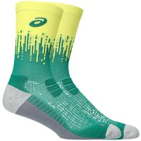 365Rider Enjoy 40% Discount on Unisex Asics Performance Run Crew Socks in Yellow Green Size I