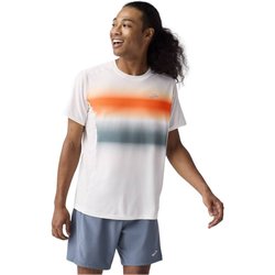 Brooks Atmosphere 3.0 Short Sleeve T-Shirt White Orange, Size L