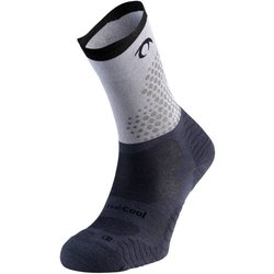 Lurbel Rise Flux Five Socks In Grey Black, Size L