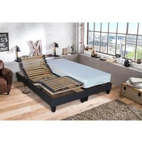 Lit de Relaxation Matelas Mousse à Mémoire de Forme et Sommier Electrique et 8 Pieds RUHE