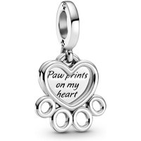 Charm Pendant Coeur et Empreinte de Pattes Pandora Passions - Argent