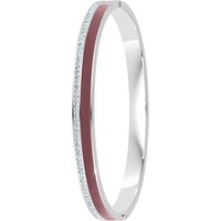 Jonc Femme So Charm - B4338-ARGENT-MARRON - Bracelet Email Argenté