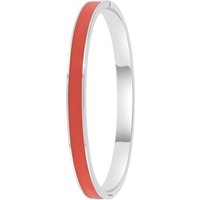 Jonc Femme So Charm - B4339-ARGENT-ORANGE - Bracelet Email Argenté