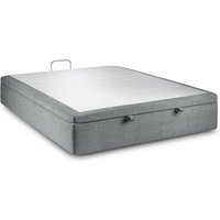 Sommier Coffre Tissu Gris anthracite