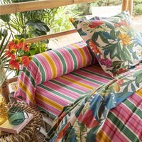 Drap plat fleurs et fruits exotiques BRESIL