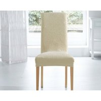 Housse de chaise extensible tissage en relief Becquet - Beige