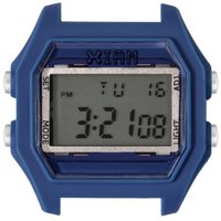 Montre I Am The Watch IAM-113 - Boîtier Bleu Aspect Gomme Boutons Argent / Ecart Corne 20 mm
