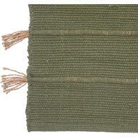 Tapis en coton avec pompon en jute Box noir 60x90cm
