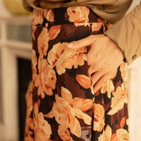 Jupe midi Gaelle rose en viscose