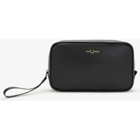 Trousse de toilette en cuir bruni - Noire