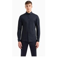 Chemise en coton regular fit marine