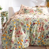 Drap plat en percale de coton CROQUER - multicolore