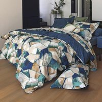 Housse de couette VITRAUX bleu foncé