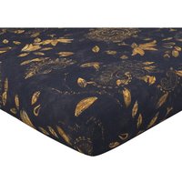 Drap-housse en coton JARDIN EXTRAORDINAIRE - bleu
