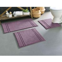 Tapis de bain, contour WC en coton 1800g/m² LIGNUS - violet raisin