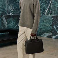 Porte Documents Zippé Noir MILANO Homme en cuir