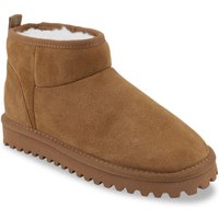 Bottes de neige femme en cuir camel CHAKIR
