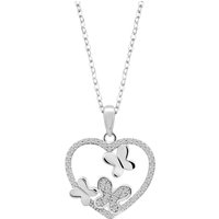 Pendentif Papillons Lotus Silver Argent Femme