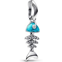 Charm Pendant Arête de Poisson Turquoise