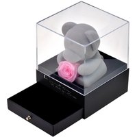 Coffret à bijoux ourson et rose éternelle rose - So charm