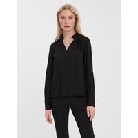 Tops Loose Fit Col en V Manches longues noir