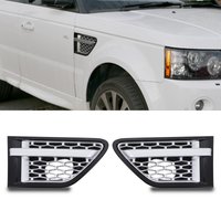 Predator4x4 Black & Silver Wing Side Air Vents To Fit Range Rover Sport 10-13