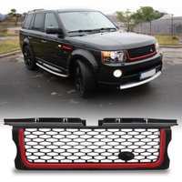 Predator4x4 Black & Red Autobiography Look Front Grille To Fit Range Rover Sport L320 05-09