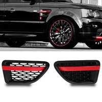 Predator4x4 Black & Red Side Air Vents To Fit Range Rover Sport L320 05-09