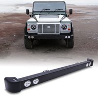 Predator4x4 Steel Front Bumper Round LED Spot Light Bar To Fit Land Rover Defender Ld 2.2 2.4 TD4 83-16