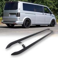 VW Transporter T5 & T6 LWB 03-18 Gloss Black Trapezoid Side Bars
