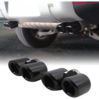 Predator4x4 Black Exhaust Tail Pipe Tips To Fit Land Rover Defender L663 2020+