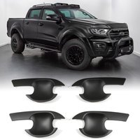 Ford Ranger T6 T7 T8 12-21 Black Door Handle Protector Inserts